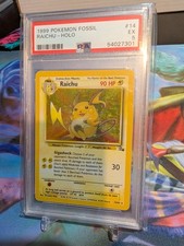 PSA 5 Raichu 14/62 Fossil Holo Pokemon TCG 1999