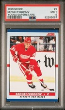 1990 Score Sergei Fedorov Young Superstars #9 PSA 9 MINT Red Wings HOF
