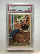 1956 Topps Hank Aaron #31 Gray Back PSA 2