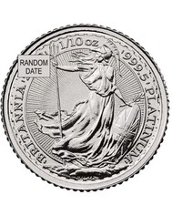 Royal Mint Britannia 1/10 oz Platinum Coin - Random Year