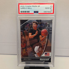 Panini 2020 Prizm Draft Picks LaMelo Ball #3 PSA 10 Rookie Basketball Card