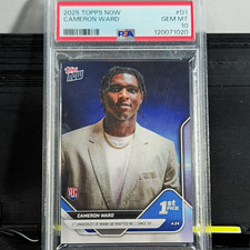 Topps 2025 Now Cameron Ward Rookie #D1 PSA 10 GEM MT Football Card