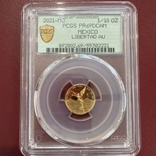 2021 Libertad Proof Gold 1/10 Oz PCGS PR69 Rare Anniversary Label 450 Minted!