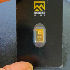 Frontier Mint 0.5 g .9999 Fine Gold Bar 0.5g Content in Assay Card