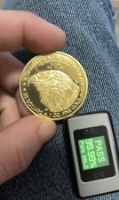 gold 1 oz coin 50$ coin tested