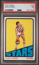 1972 Topps GLEN COMBS #194 PSA 7 UTAH STARS NBA Vintage Graded Basketball Card