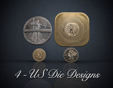 1908-? Trial Pattern Design Tokens ? Beautiful Medals Some Blank Uniface