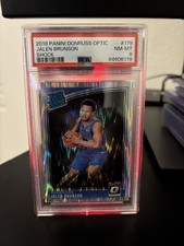 2018-19 Panini Donruss Optic Rookie Jalen Brunson #179 Shock Prizm (RC) PSA 8
