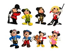 Lot Of 8 Bullyland Mickey & Minnie Mouse PVC Figures UK Sweden Italy Pirate