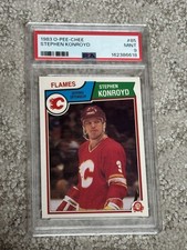 1983 O-PEE-CHEE OPC HOCKEY CARD PSA 9 STEPHEN KONROYD CALGARY FLAMES