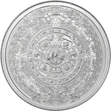 Aztec Calendar - Cuauhtemoc 1 /4oz .999 Silver VERY LIMITED USA Made Round Coin