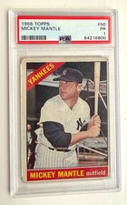 966 Topps #50 Mickey Mantle PSA PR 1 – New York Yankees HOF