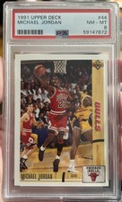 MICHAEL JORDAN 1991 Upper Deck #44 PSA 8 Chicago Bulls NBA Basketball Card
