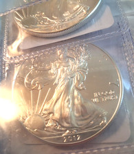 Lot of 2- RANDOM  DATES $1 American Silver Eagle 1 oz BU  82726C