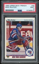Mike Richter 1990-91 Upper Deck French Rookie Card #32 Rangers PSA 9