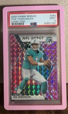 Panini 2020 Mosaic Tua Tagovailoa #262 Camo Pink Prizm PSA 9 Rookie