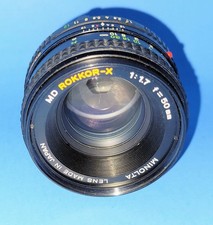 Vintage Manual Minolta MD 50mm f/1.7 Rokkor-X Lens Made In Japan Camera Lens  