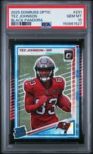 2025 Panini Donruss Optic - Tez Johnson #231 Black Pandora /25 PSA 10 POP 1