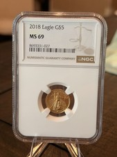 2018 American Eagle $5 Gold Coin NGC MS 69