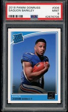 Panini 2018 Donruss Saquon Barkley #306 Rated Rookie RC PSA 9 Giants