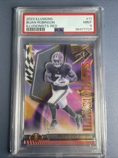 2023 Panini Illusions Bijan Robinson Illusionists RED /199 SSP PSA 9