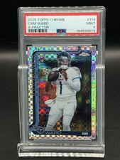 2025 Topps Chrome Cam Ward Rookie Xfractor #314 Tennessee Titans PSA 9