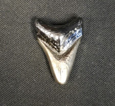 1/2 oz Shark Tooth 999+ Fine Silver Bullion Bar Yeager's Poured Silver - YPS
