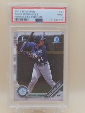Topps 2019 Bowman Chrome Prospects Julio Rodriguez BCP-33 RC Mariners PSA 9⚾