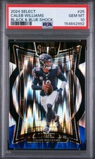 2024 Panini Select Concourse Caleb Williams #25 Black & Blue Shock RC PSA 10!