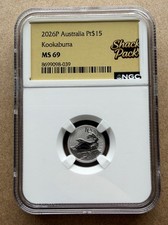 2026P Australia Pt$ 15 1/10 oz Platinum Kookaburra Coin MS69 NGC
