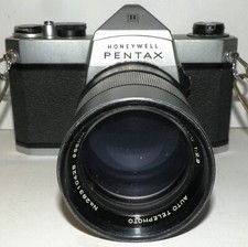 Honeywell Pentax SP 1000 Camera with Vivitar 55mm 135mm 2.8 Auto Telephoto Lens
