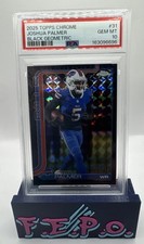 2025 Topps Chrome Black Geometric Buffalo Bills Joshua Palmer 3/10 PSA 10