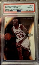 2003 UD Hardcourt Heart of a Champion #MJ9 Michael Jordan PSA 10 Mnt