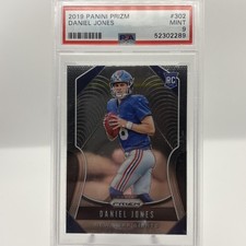 2019 Panini Prizm - Rookies Daniel Jones #302 (RC) PSA 9 MINT GIANTS