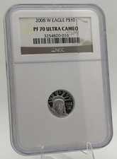 2008-W $10 Early Releases 1/10 OZ  Platinum Eagle Proof NGC PF70