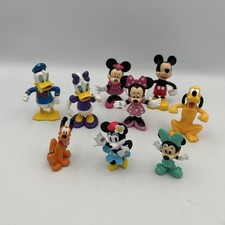Disney Jointed & PVC Figures Lot Mickey Minnie Mouse Pluto Donald Daisy Duck