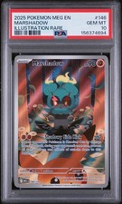2025 POKEMON MEG EN-MEGA EVOLUTION ILLUSTRATION RARE #146 MARSHADOW PSA 10