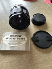 Vintage Soligor Camera Lens Wide-Auto 1:2.8 f=28mm With All About Optics Manual