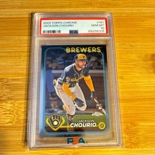Topps Chrome 2024 Jackson Chourio Rookie #161 Milwaukee Brewers PSA 10