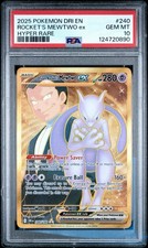 Pokemon SV10 Destined Rivals Team Rocket's Mewtwo ex Hyper Rare PSA 10