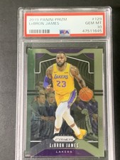 Panini Prizm 2019 LeBron James #129 PSA 10 Lakers Basketball Base Card
