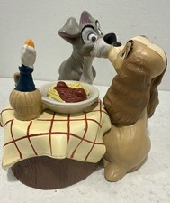 Vintage Disney Lil Classics Lady & the Tramp Kissing Spaghetti Scene PVC Figure