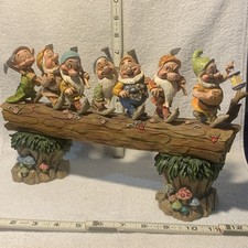 Disney Traditions Seven Dwarfs Log Bridge Figurine 8" “Homeward Bound” 4005434
