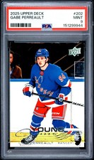 PSA 9 - GABE PERREAULT #202 RC 2025 UPPER DECK YOUNG GUNS ROOKIE