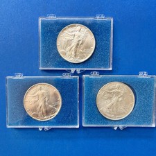 Lot of  3 SILVER EAGLE $1 Dollar Coins 1987, 1992 & 1998