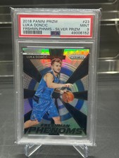 Panini 2018-19 Prizm Luka Dončić Freshman Phenoms #23 Silver Prizm PSA 9