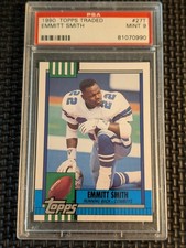 1990 Topps Traded Emmitt Smith Rookie RC #27T PSA 9 Mint - Cowboys HOF