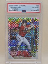 2023 TOPPS CHROME Baseball CORBIN CARROLL X-FRACTOR RC #95 PSA 10 Diamondbacks⚾