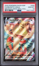 2020 POKEMON SWSH BLACK STAR PROMO #005 FULL ART/MEOWTH VMAX PSA 10