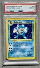 1999 POKEMON BASE SET #13/102 POLIWRATH-HOLO PSA 8 (0017)